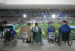 Tilskuerpladser til kørestolsbruger og deres ledsagere, foto: Allianz Arena/B. Ducke