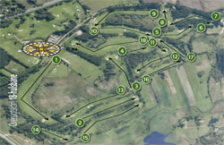 Oversigt over banen, illustration: Horsens Golfklub