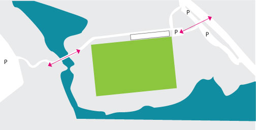 Sydney International Archery Park ligger i den olympiske parks nordlige del
