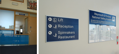 Receptionskranke og tydelig skiltning