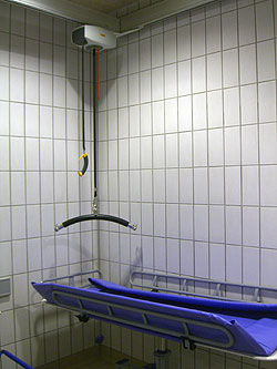 Briks til badning af særligt plejekrævende brugere.