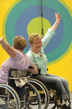 Kørestolsdans kræver gode lyd, lys og gulvforhold. Foto: Preben B. Rasmussen